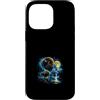 90s Vintage Airbrush Washout Graphics Custodia per iPhone 14 Pro Max Bisonte Luna Piena Montagna Lago Cascata Wildlife Art