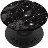 Celestial Grips Space Stars Astrology Black PopSockets PopGrip Adesivo