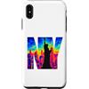 Bahaa's Tee Custodia per iPhone XS Max New York, orizzonte, termico, colore, arte