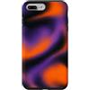 Thermal Heatmap Wave Effect Abstract Liq Custodia per iPhone 7 Plus/8 Plus Motivo astratto fumé arancione viola aura Halloween