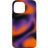 Thermal Heatmap Wave Effect Abstract Liq Custodia per iPhone 13 Pro Max Motivo astratto fumé arancione viola aura Halloween