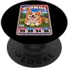 Funny Retro Baseball Card Dog Owner Love Corgi - Carte da scambio, stile vintage anni '70 e ' PopSockets PopGrip Adesivo