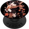 Pumpkin Spice Fall Autumn Season Thanksg Border Collie Autunno Autunno Foglie Zucca Spezia Latte Kawaii PopSockets PopGrip Adesivo