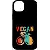 Best Raw Vegan Food Recipes Diet Books K Custodia per iPhone 14 Plus Veganismo vegetariano vegano vegano a base vegetale retrò crudo