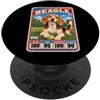 Funny Retro Baseball Card Dog Owner Love Carta collezionabile sportiva Beagle Vintage anni '70 '80 PopSockets PopGrip Adesivo