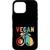 Best Raw Vegan Food Recipes Diet Books K Custodia per iPhone 16 Pro Max Veganismo vegetariano vegano vegano a base vegetale retrò crudo