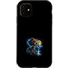 90s Vintage Airbrush Washout Graphics Custodia per iPhone 11 Brown Bear Montagna Cascata Wilderness Art