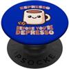Kawaii Side Espresso Prima Depresso Carino Coffee Lover PopSockets PopGrip Adesivo
