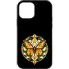 Cute Butterfly Butterflies And Flowers Custodia per iPhone 12 mini Graziosa farfalla in vetro