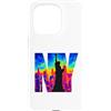 Bahaa's Tee Custodia per iPhone 15 Pro New York, orizzonte, termico, colore, arte