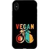 Best Raw Vegan Food Recipes Diet Books K Custodia per iPhone XS Max Veganismo vegetariano vegano vegano a base vegetale retrò crudo