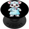 Nurse Funny Bear Lover Bear Nurse RN - Stetoscopio infermieristico PopSockets PopGrip Adesivo