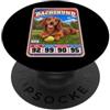 Funny Retro Baseball Card Dog Owner Love Carte da scambio, motivo: bassotto, vintage anni '70 e '80 PopSockets PopGrip Adesivo