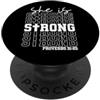 Blessed Christians Cross Women Co Lei è forte vestito Proverbi Scrittura 31 25 Donne benedette PopSockets PopGrip Adesivo