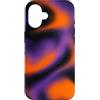 Thermal Heatmap Wave Effect Abstract Liq Custodia per iPhone 16 Motivo astratto fumé arancione viola aura Halloween