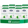 Neutro Roberts, Sapone Liquido Ecopouch Idratante Con Glicerina, Ricarica Ecologica di Sapone Liquido per Le Mani - Dermatologicamente Testato, Senza Sapone - 8 Flaconi da 400 ml