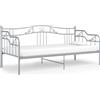 vidaXL Divano letto Struttura letto in metallo grigio 90x200 cm