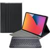 Mobilize Custodia con tastiera Bluetooth rimovibile per Apple iPad 10.2 (2021)/Air 10.5/Pro 10.5, colore nero, layout QWERTY
