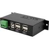 Exsys USB 2.0 HUB 4-Port extern DIN-RAIL Kit
