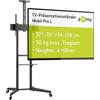 Selius Supporto per televisore nero, adatto a schermi fino a 177,8 cm, ovvero 70 pollici