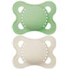 MAM | Ciuccio originale alla moda 2-6 mesi (2 pezzi) colore casuale - Ciuccio in silicone simmetrico e anatomico - tettarella con scatola di trasporto e sterilizzazione