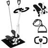 BRIVV Stepper fitness con manubrio e display | Exercise Stair Stepper per la casa, con corde di potenza, per allenamento di gambe, braccia, glutei, cardio a casa