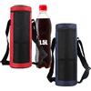 LHLZNB 2 borse termiche per bottiglie da 10 x 31 cm, rosso e blu | 2 borse termiche per bottiglie (rosso + blu), 10 x 31 cm, isolate, con tracolla regolabile, per bottiglie da 1,5 l