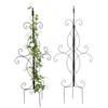 Relaxdays Supporto per Piante rampicanti, Set 2, HBT 116 x 45 x 45 cm, griglia in Metallo, Giardino, autoportante, Nero