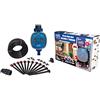 Aqua Control Irrigazione a Goccia per Balconi-Programmatore C4099N + 12 Gocciolatori autocompensanti da 2 l/h + Microtubo da 4 mm, Kit C4061