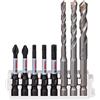Bosch Professional 8 pz. di Bit di Avvitamento e Punte HEX-9 Ceramic Impact Control Set (Pick and Click, PH2/PZ2/T, Punte HEX-9 Ceramic Ø5/6/8mm, Accessorio Avvitatore a Impulsi)