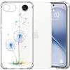 Choeeu ChoosEU Trasparente Cover per iPhone 17e / 16e, Blu Dente di leone | Sottile TPU Silicone Trasparente Custodia, Disegni Colorate Fiore Fiori Motivo, per Ragazza, Antiurto Protettiva Morbido Case