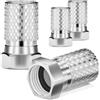 HB-DIGITAL - 4 spine F da 8,2 mm con guarnizione in gomma nichelata per cavo antenna coassiale, cavo satellitare, impianto BK, massiccio, HQ 4K UHD