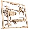 UGEARS Aereo da Combattimento 2.5D Puzzle - Modellino Aereo per adulti con Funzioni Interattive - modellismo aereo da costruire -Decorazione Murale Originale - DIY Unica per Appassionati di Puzzle 3D