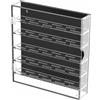 Vetrina Acrilica con Pannello Posteriore Nero Multiripiano Mobiletto Espositore
