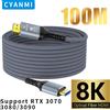 CYANMI Cavo ottico compatibile cianmi HDMI 2.1 8K @ 60Hz 4K @ 120Hz cavo in fibra ottica 48gbps HDR HDCP 80m 100m per proiettore HD TV Box Ps5