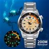 BERNY Orologi subacquei automatici da uomo 20ATM Orologio subacqueo meccanico super luminoso da uomo con zaffiro in acciaio inossidabile completo