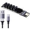 T.F.SKYWINDINTL Scheda adattatore da tipo C a SATA3.0 Scheda di espansione da USB 3.1 a SATA ad alta velocità da 6 Gbps con indicatore intelligente Accessori per computer
