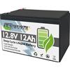 TCBWORTH Batteria LiFePo4 12V 12Ah 10Ah 6Ah, Batterie al Litio Ferro Fosfato con BMS Integrato per Scooter per Bambini, Barche, Moto