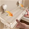 YUNJIEYA Non è necessario perforare il portaoggetti del bagno con ventosa, il bagno a parete, lo scaffale per WC, lo scaffale per la cucina