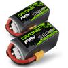 OVONIC Batteria Lipo OVONIC RC 6S 22.2V 1300mAh 100C con Connettore XT60 per FPV, Aeroplani RC, Auto, Quadricotteri Evader BX, Elicotteri, Camion, Barche - Confezione da 2
