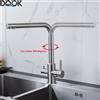 DQOK Rubinetto da cucina filtrato nero Filtro acqua Rubinetti da cucina Rubinetto filtro Miscelatore Depurazione acqua Rubinetti acqua potabile