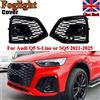 MagicKit Griglia per Fari Fendinebbia Anteriore per Audi Q5 SQ5 2021-2025, Griglia a Nido d'Ape, Stile RS4, Copertura Griglia da Corsa Stile RS