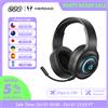 QCY Cuffie da Gaming QCY Heroad V200 con Microfono, Tri-Mode RGB, Audio Surround 7.1, Driver da 50mm per PC