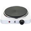 NONE THULOS 1000W / 2000W fornello elettrico portatile con 1 o 2 fuochi, 5 livelli di temperatura e design compatto