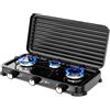 NONE Fornello a Gas Portatile Thulos con 2 e 3 Fuochi - Perfetto per cucine sia interne che esterne.