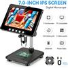 INSKAM Microscopio Digitale IPS da 7 Pollici, Ingrandimento 1600X, 2MP USB, Microscopio Elettronico Professionale per Riparazione di Monete e PCB con LED