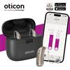 tindodo Apparecchio Acustico Ricaricabile Oticon Jet PX 2 MiniRITE AI, 48 Canali DNN, Programmazione Bluetooth via Computer per Ipoacusia da Lieve a Grave