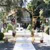 Vacclo Supporto per Arco di Palloncini in Metallo Dorato, Set da 3 Pezzi, Struttura per Sfondo Matrimoniale Riutilizzabile, 0.8×1.8m /1×2m/ 1.2×2.2m, per Decorazioni di Compleanno, Baby Shower, Natale, Feste