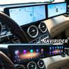 Jetalon Autoradio Android con Doppio Schermo e Carplay per Mercedes Benz Classe C W205 GLC X253 C180 C200 C220 C300 C350, GPS e Navigatore Stereo