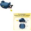 NONE Seggiolino Auto per Bambini, 6-12 Anni, 125-150 CM, Compatto e Leggero (3 KG), Facile Installazione con Cintura di Sicurezza, Tessuto Morbido, Conforme allo Standard ECE R129, con Adattatore Isofix, 3